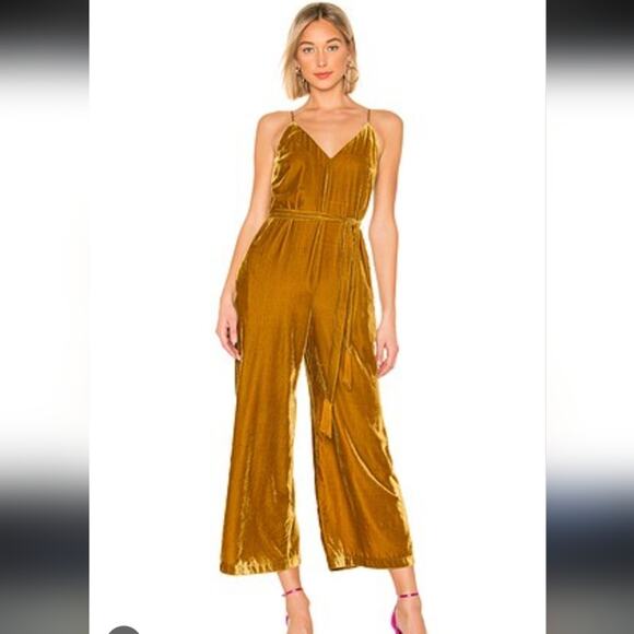 Astr Pants - Astr The Label Hey Hey Hey Gold Sleeveless Jumpsuit
